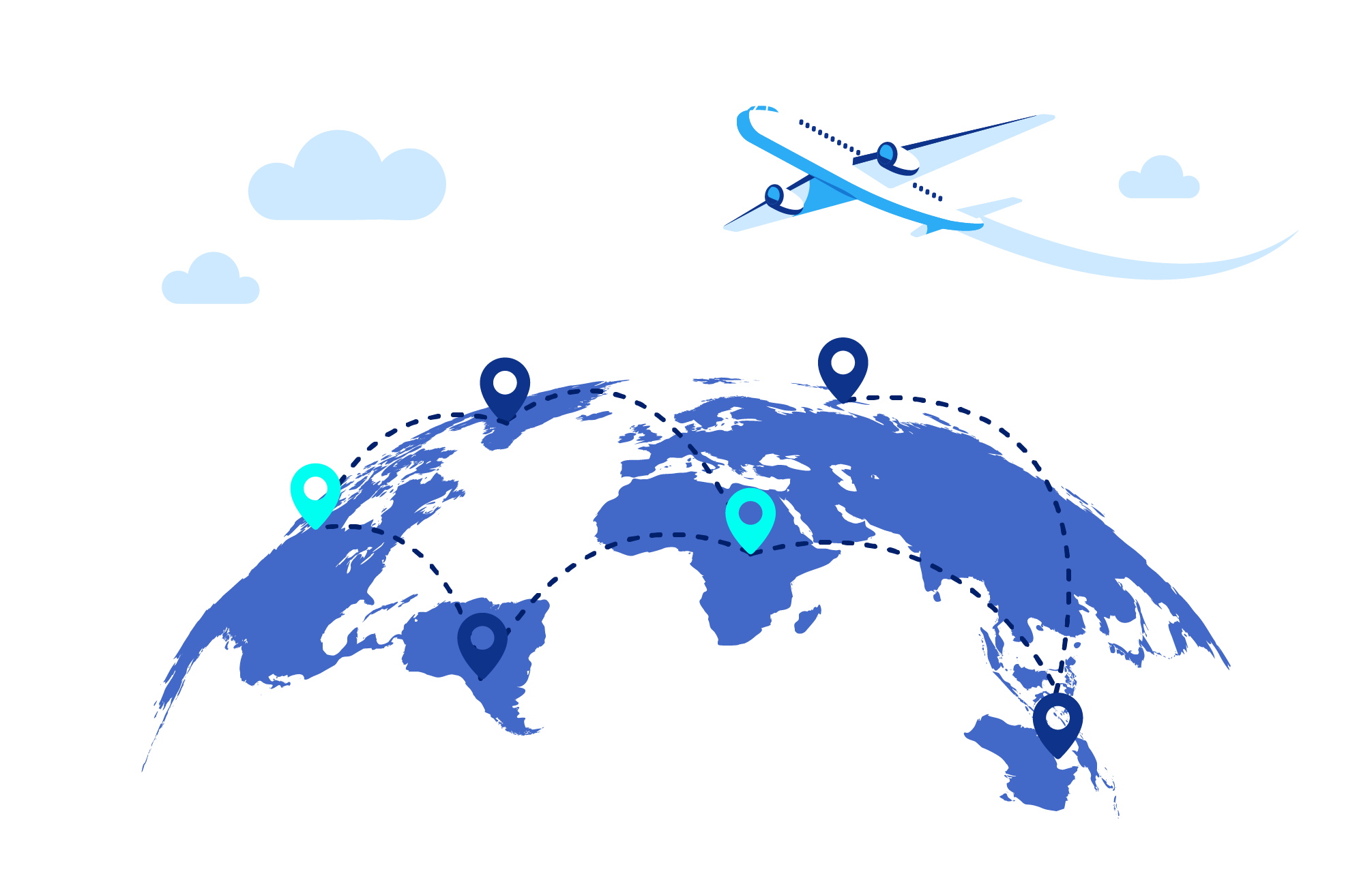 Illustration of Freightos new brand colors in shipping context