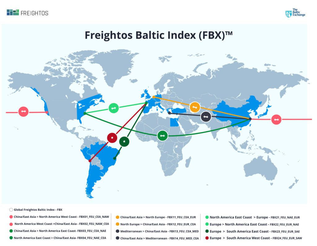 Freightos Baltic Index Map Coverage