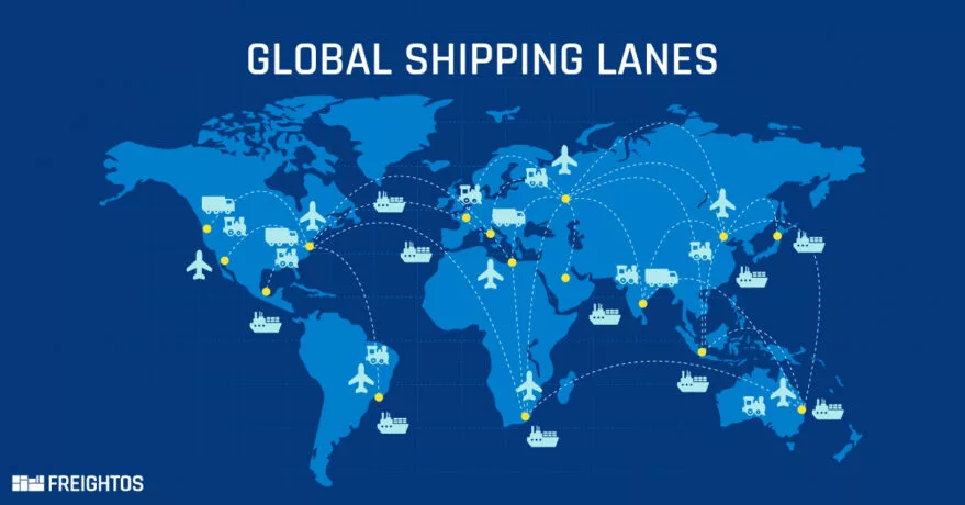 international shipping routes