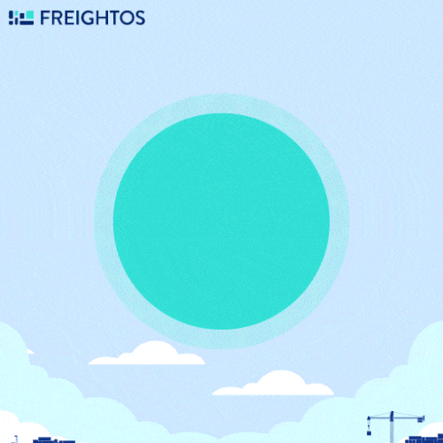 A cartoon cargo container lounges on a ship deck, enjoying the sun. The words "Seas the Day" shimmer on the water as an umbrella pops open beside it.